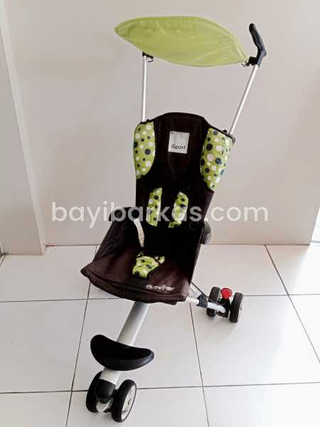 Stroller Cabin Size roda 3 COCO LATTE type I.SPORT *Hijau Polkadot (SECOND) (BP. KFA)