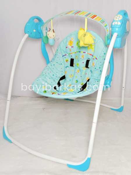 Baby Swing Elektrik Merk 'Baby Elle' Warna Biru *Second (TJ.141-2/KFA)