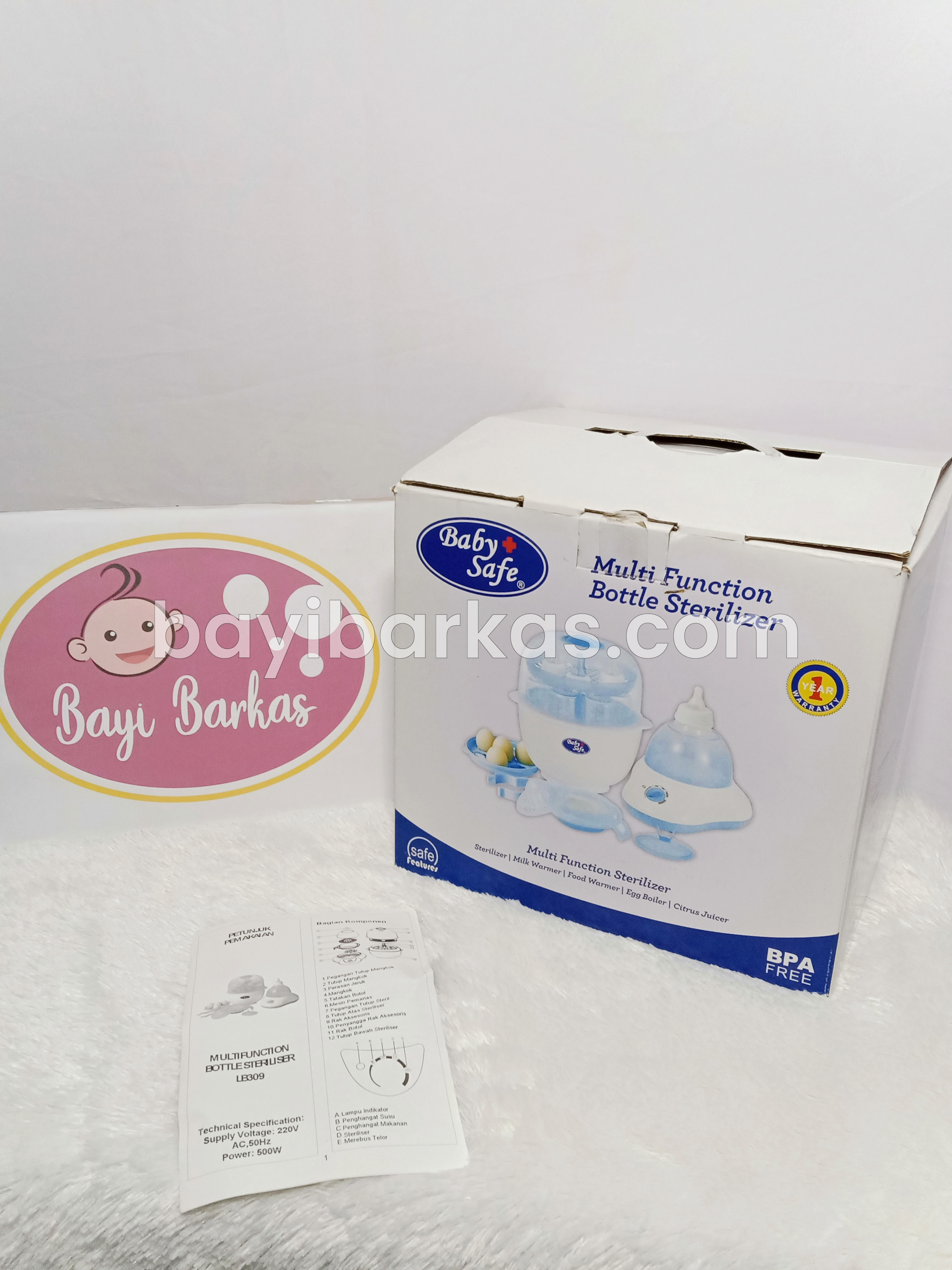 Multifunction Bottle Sterillizer BABY SAFE 'LB-309' *Second