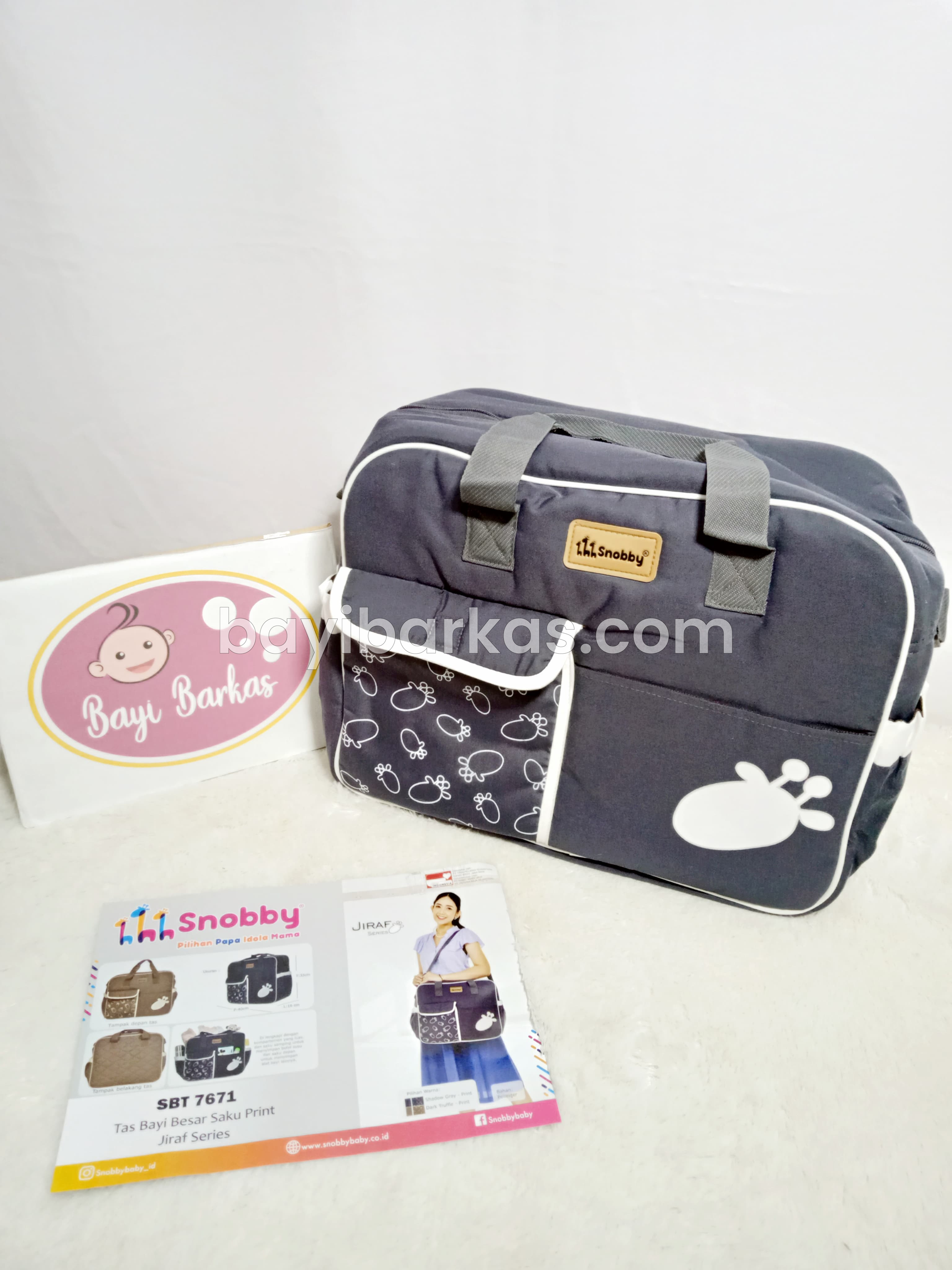 Tas Pergi Bayi Snobby 'SBT-7671' warna ABU *EX-KADO