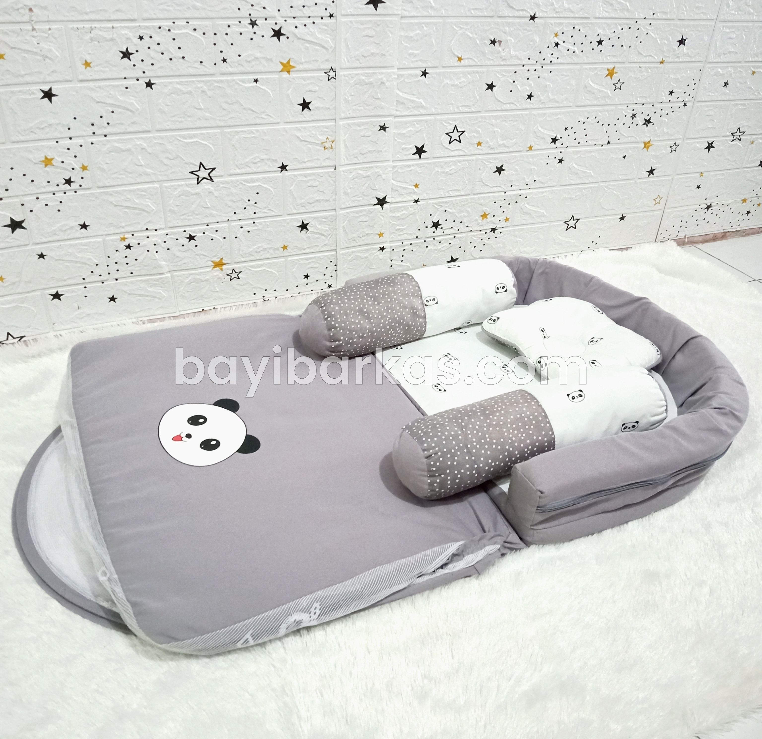 Kasur Lipat + kelambu merk OMILAND "Panda Series" *SECOND 