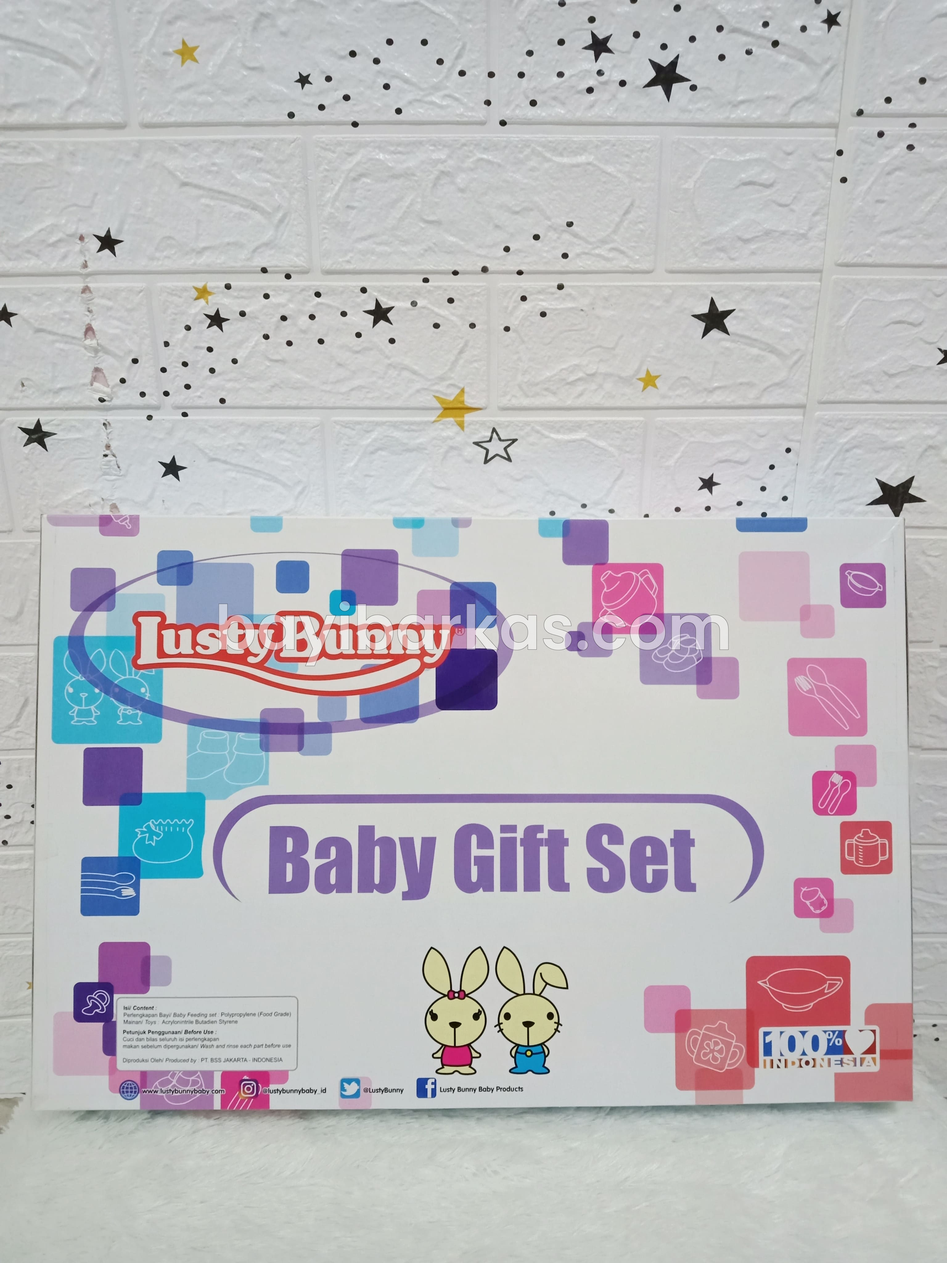 Feeding set LUSTY BUNNY 'LB-1874' Pink (B) *EX-KADO