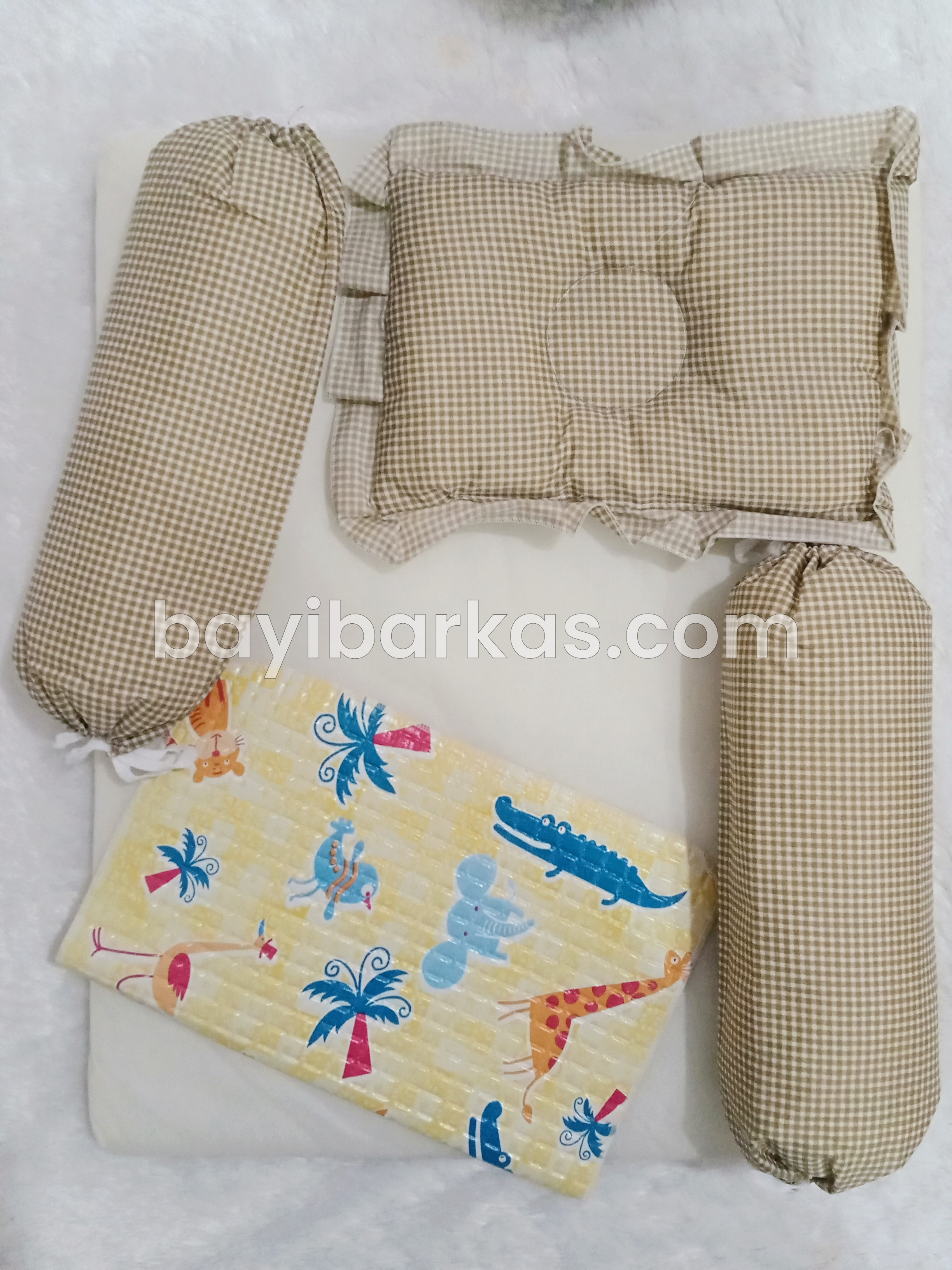 Set Kasur Matras Bantal Guling kotak Coklat *EX-KADO