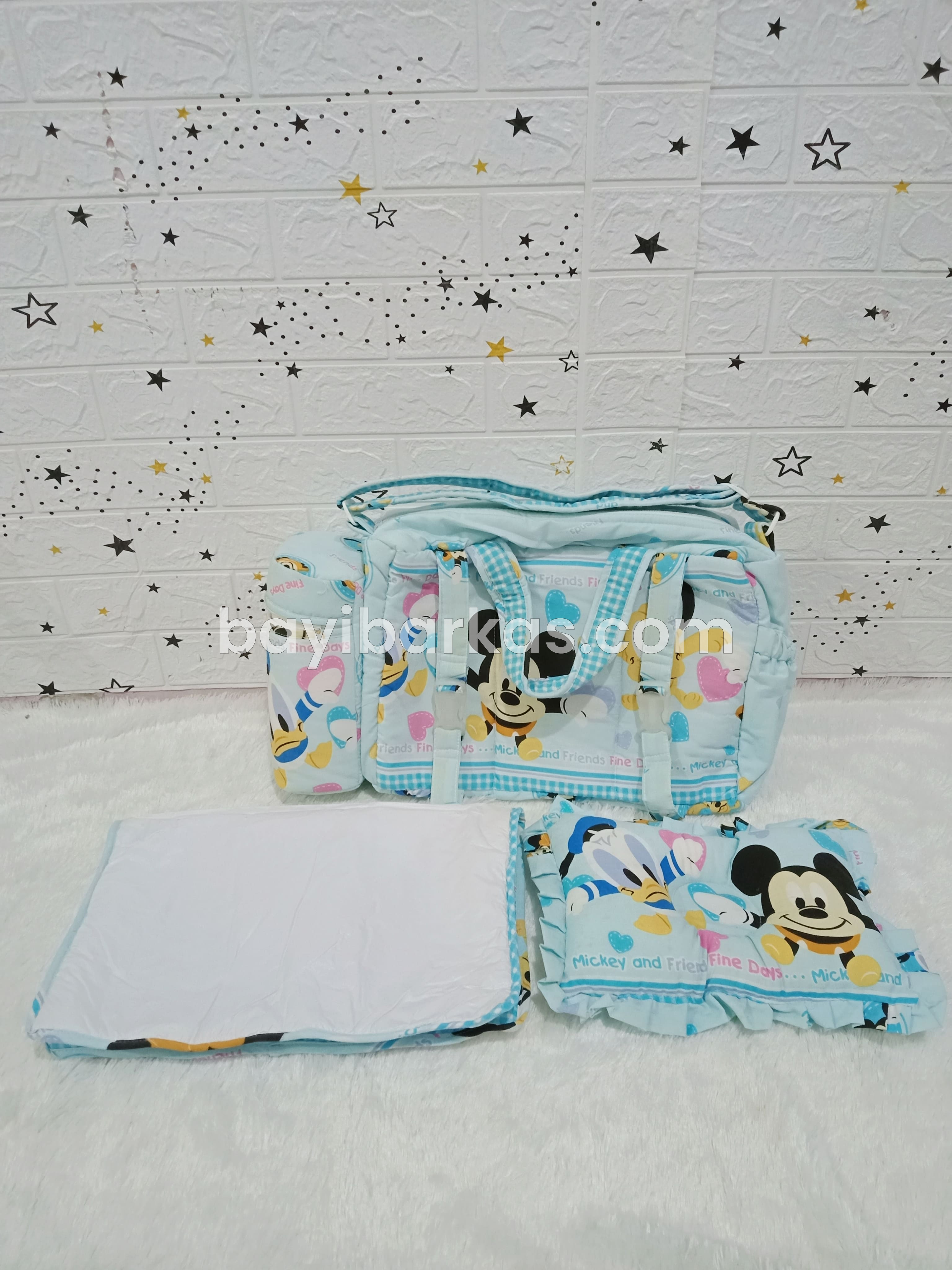 Tas Perlengkapan Bayi CHEKIDO Mickey Biru *EX-KADO