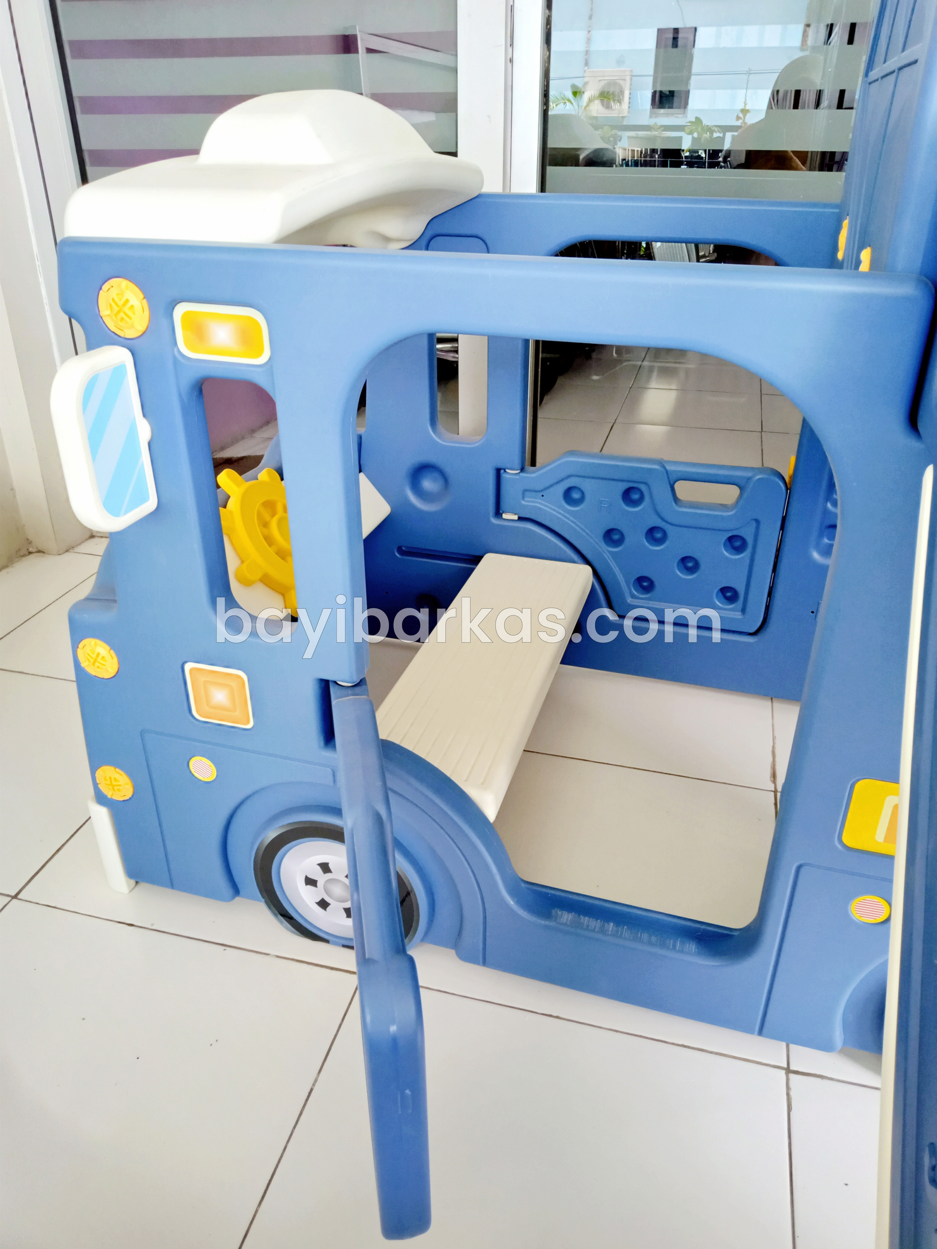 (SEWA MAINAN) 3in1 TAYO BUS Slide & Swing Perosotan Anak + ayunan 