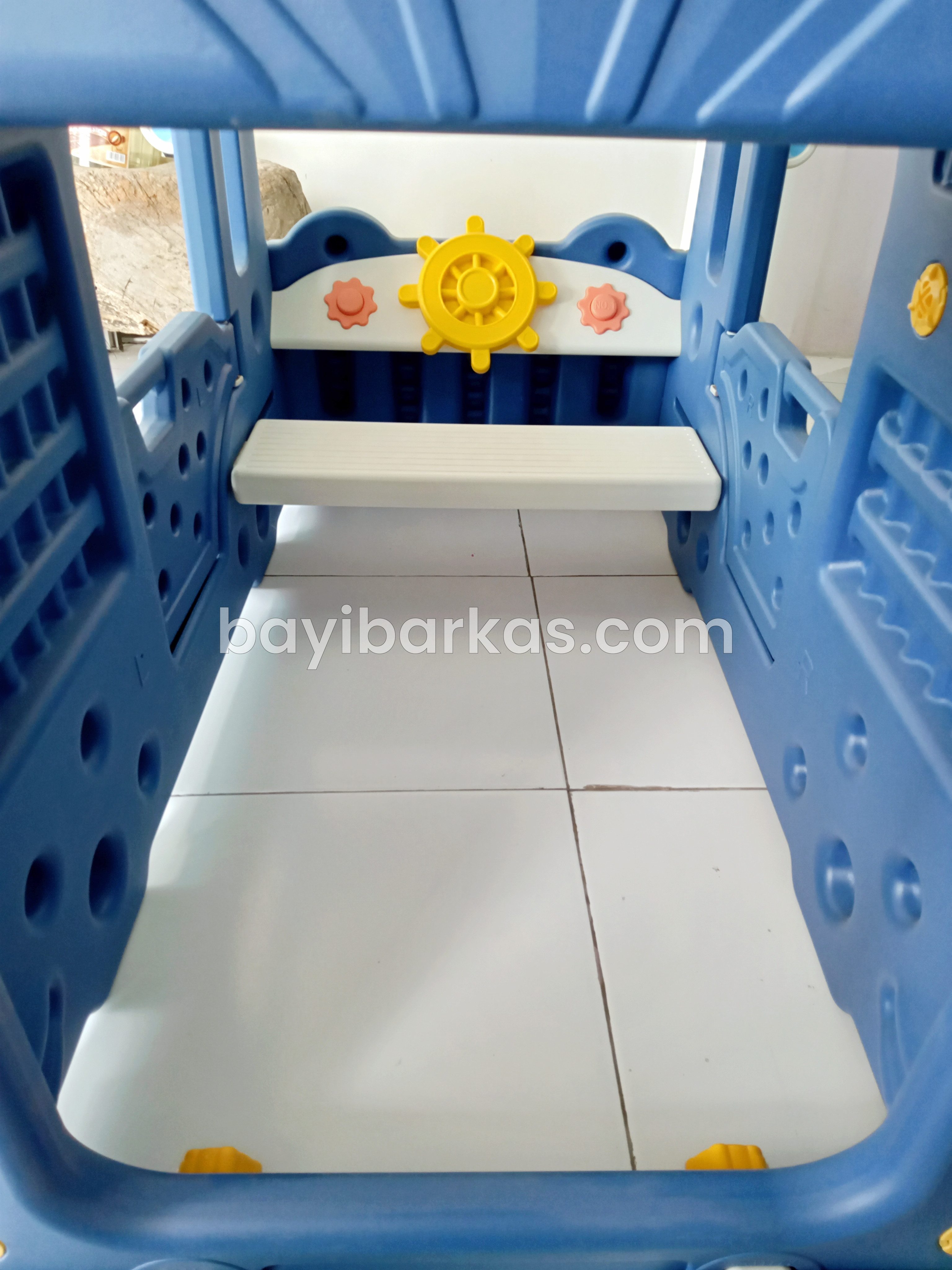 (SEWA MAINAN) 3in1 TAYO BUS Slide & Swing Perosotan Anak + ayunan 