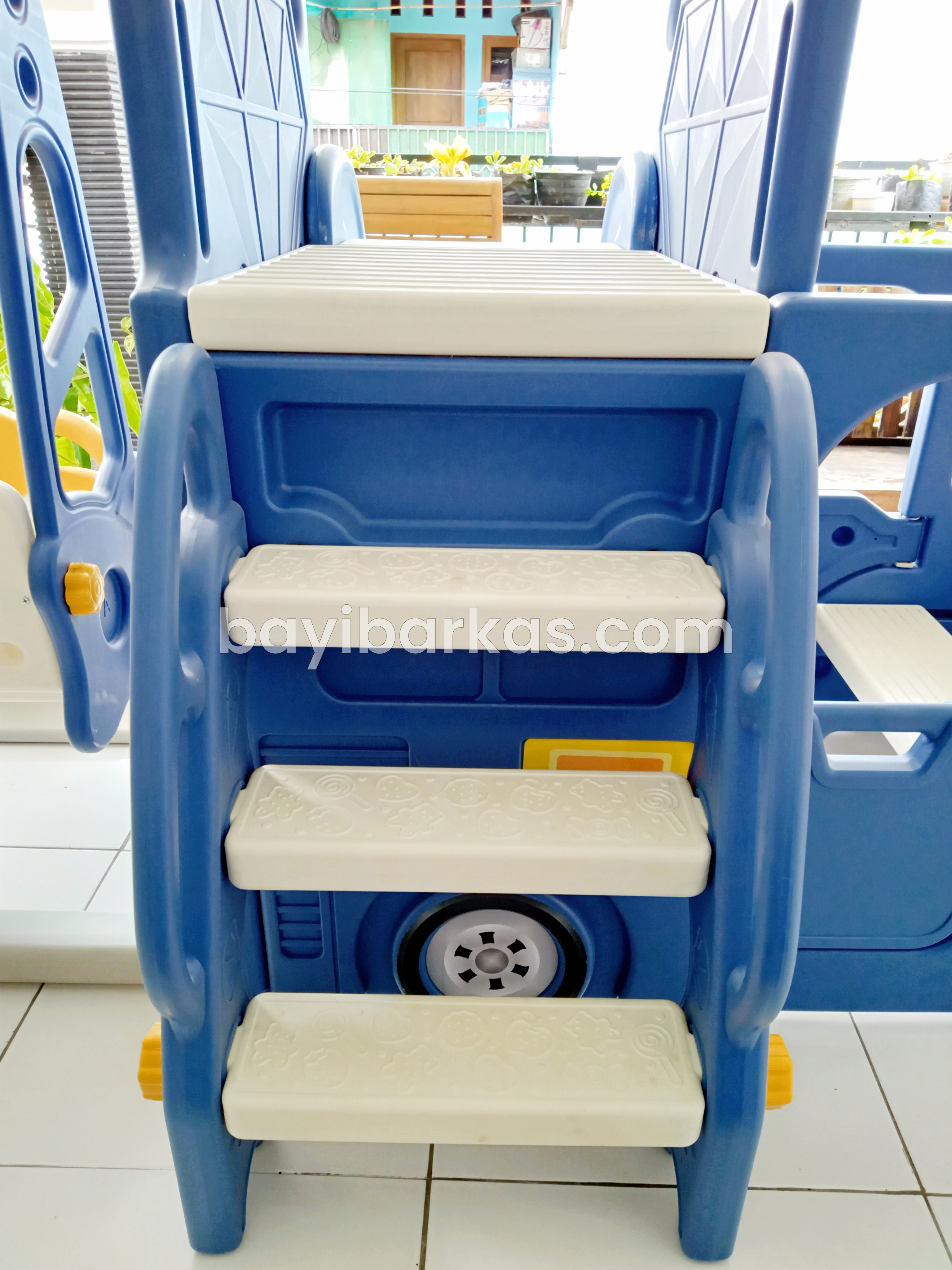 (SEWA MAINAN) 3in1 TAYO BUS Slide & Swing Perosotan Anak + ayunan 