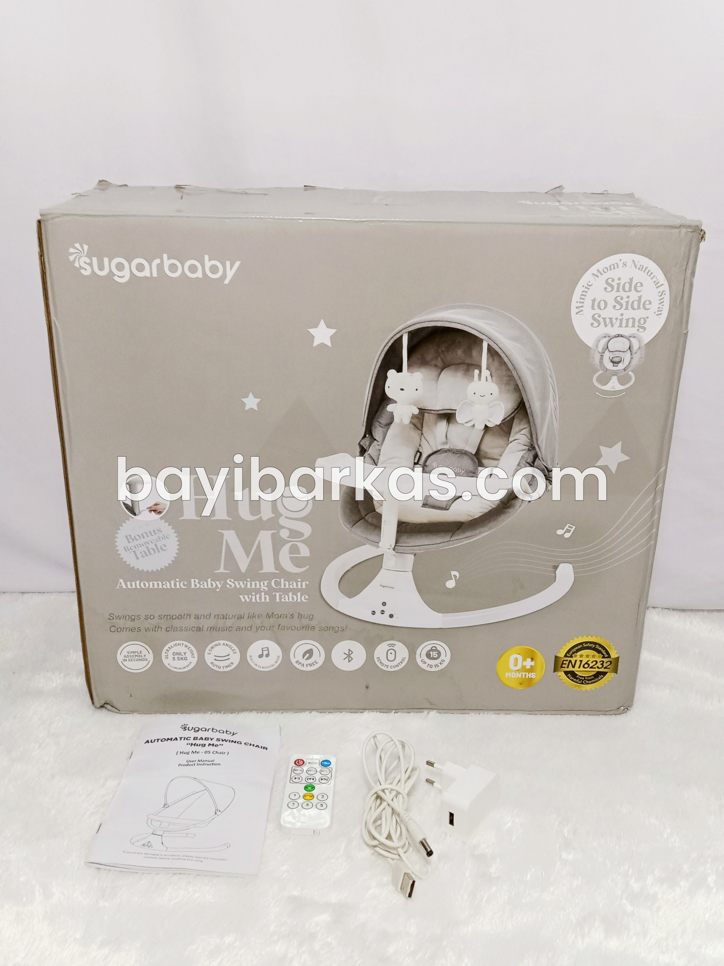 Baby Swing Automatic SUGAR BABY "HUG ME - 05 CHAIR WT" (GREY) *SECOND (BP.MFA)