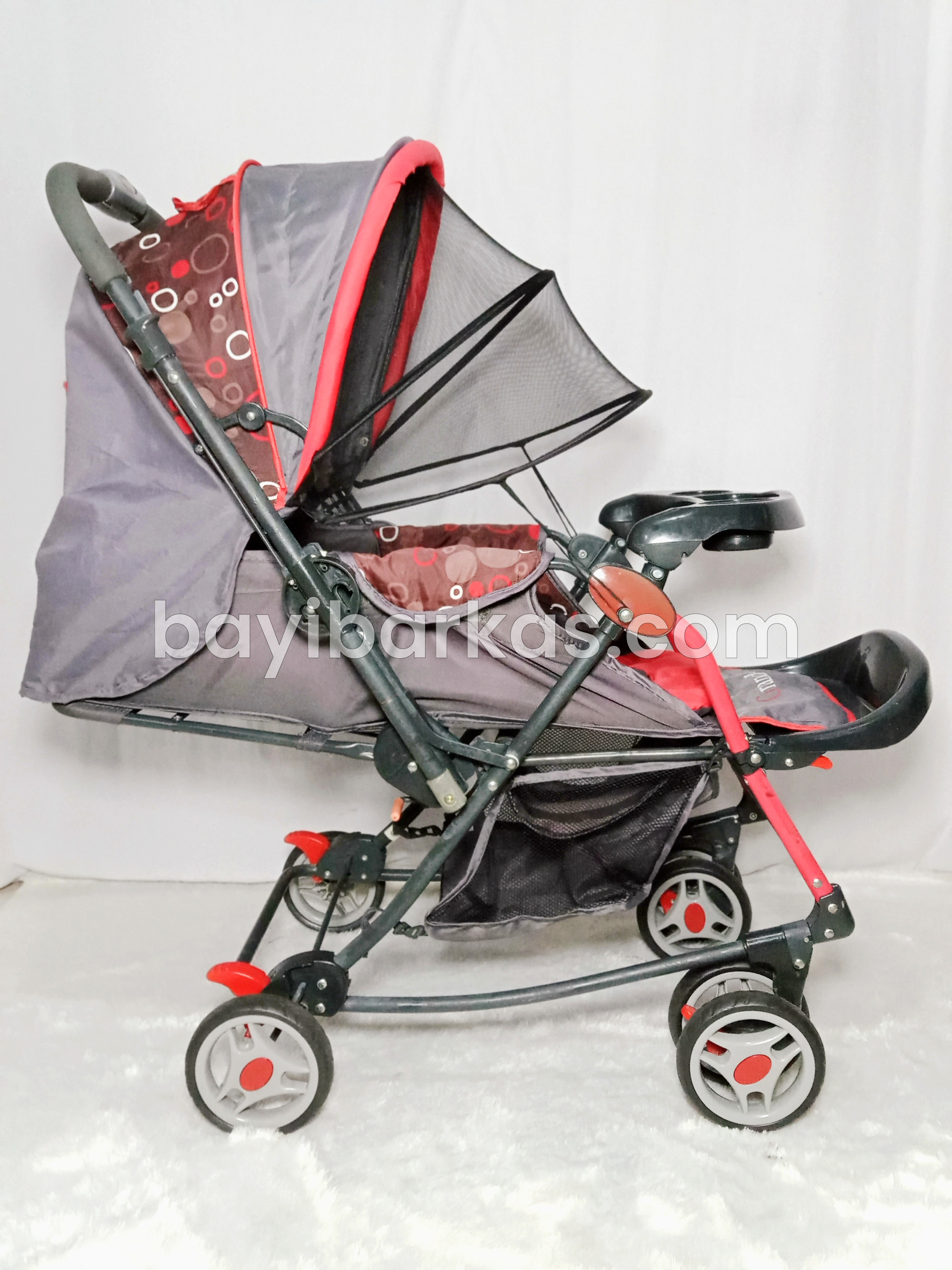 Stroller 3in1 PLIKO 'GRANDE' Merah *SECOND (BP.NA)