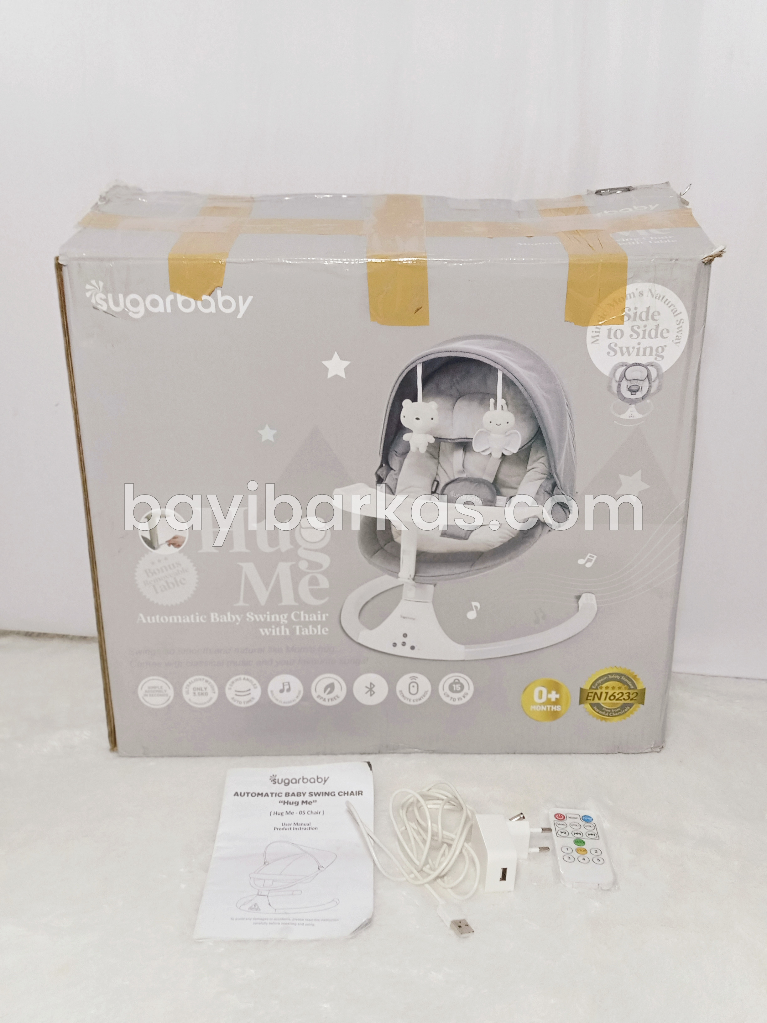 Baby Swing Automatic SUGAR BABY "HUG ME - 05 CHAIR WT" (BLACK) *SECOND (BP.MFA)