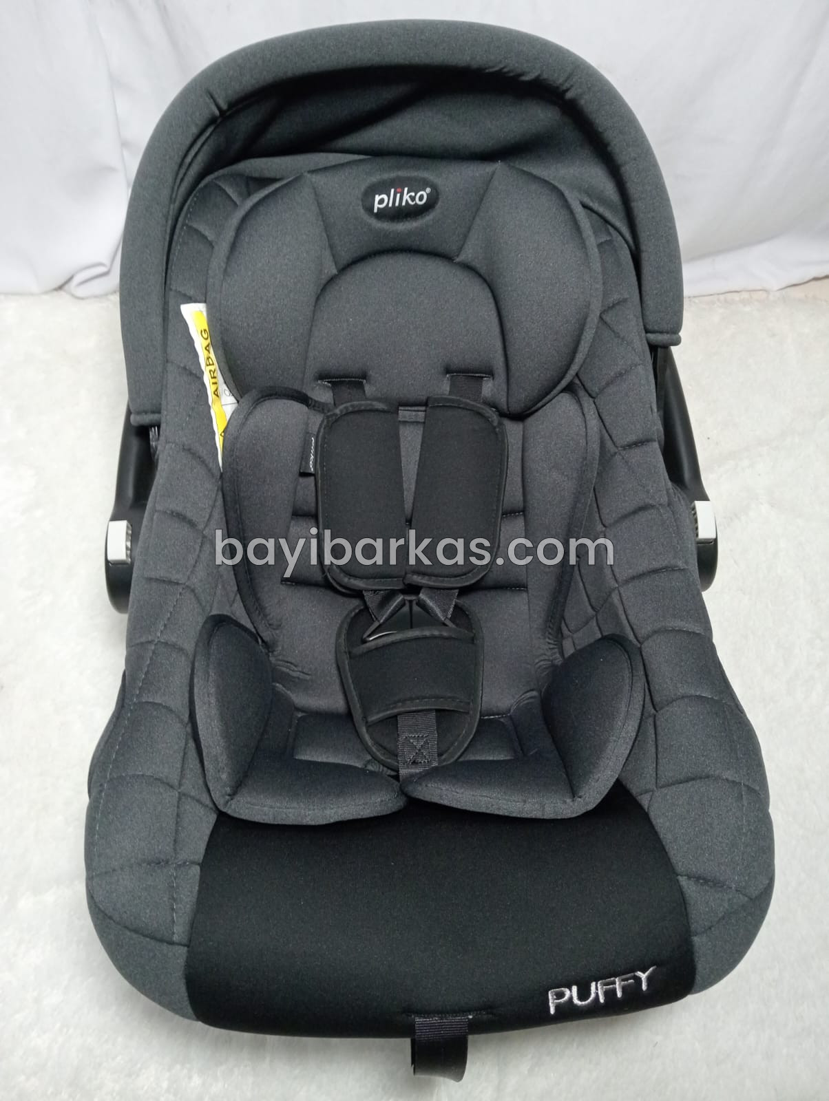 Carseat Infant Carrier Pliko PUFFY Hitam *Like New (BP.NA)