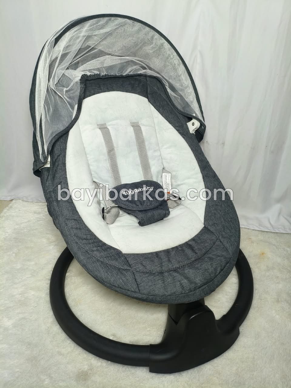 Baby Swing Automatic SUGAR BABY 'HUG ME' Abu-Abu *2nd (BP.MA)