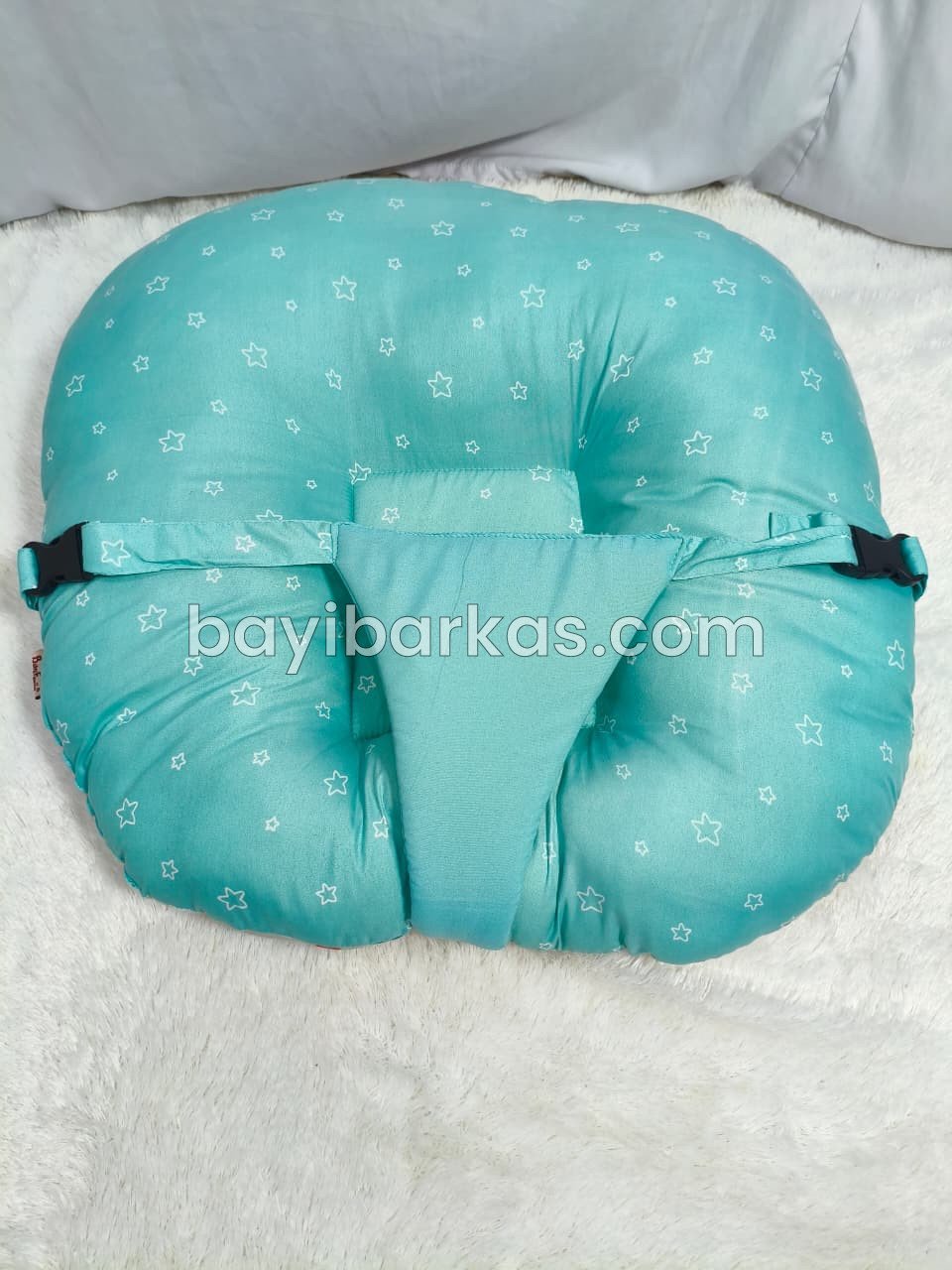 Bantal Menyusui Besar 'Baby family' Hijau muda *2nd Like new 