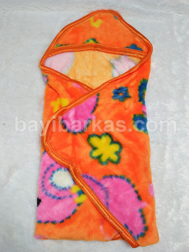 Selimut Tudung Bulu Orange*Ex Kado 