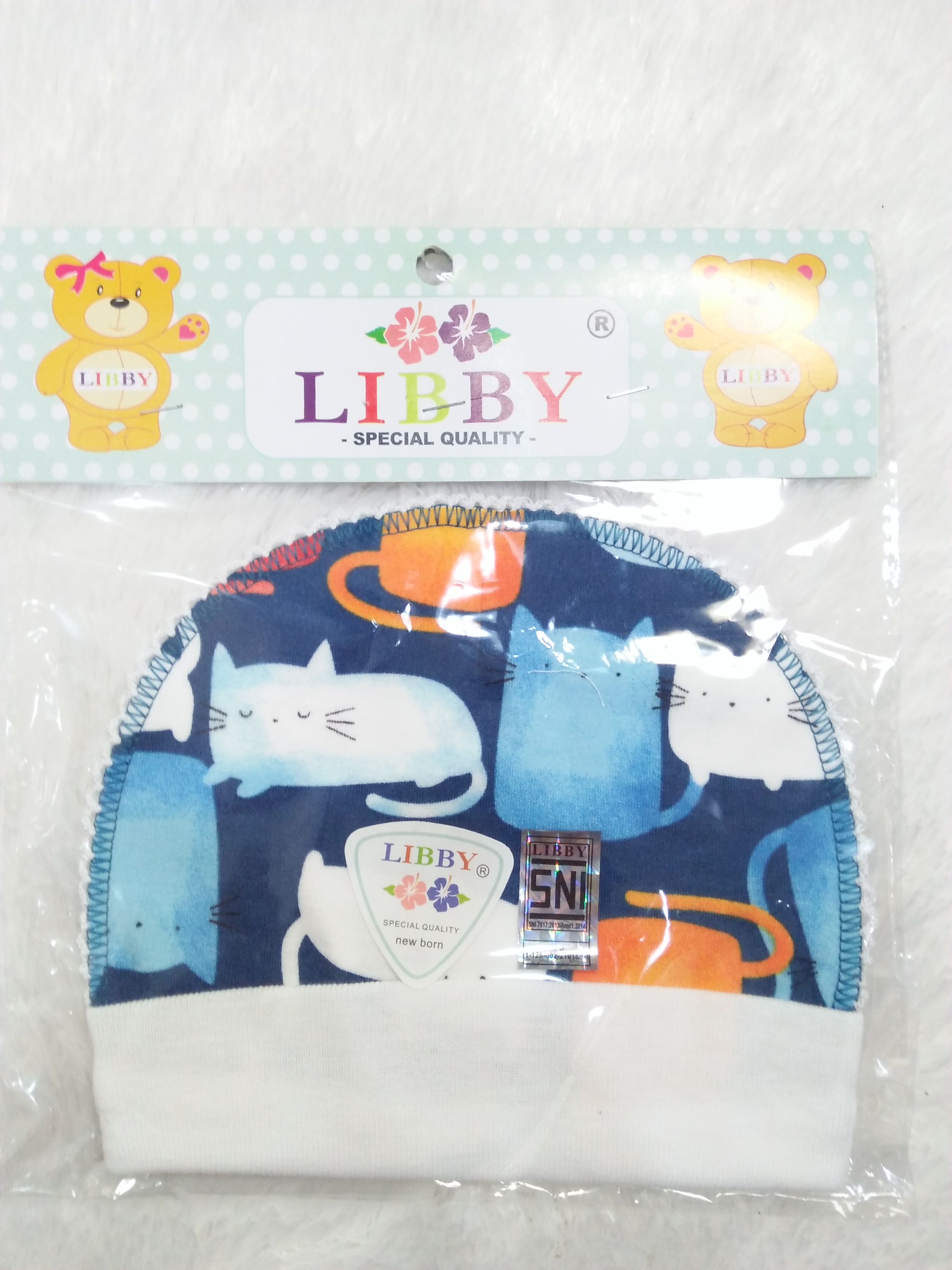 Topi Bulat LIBBY motif (KKZ)