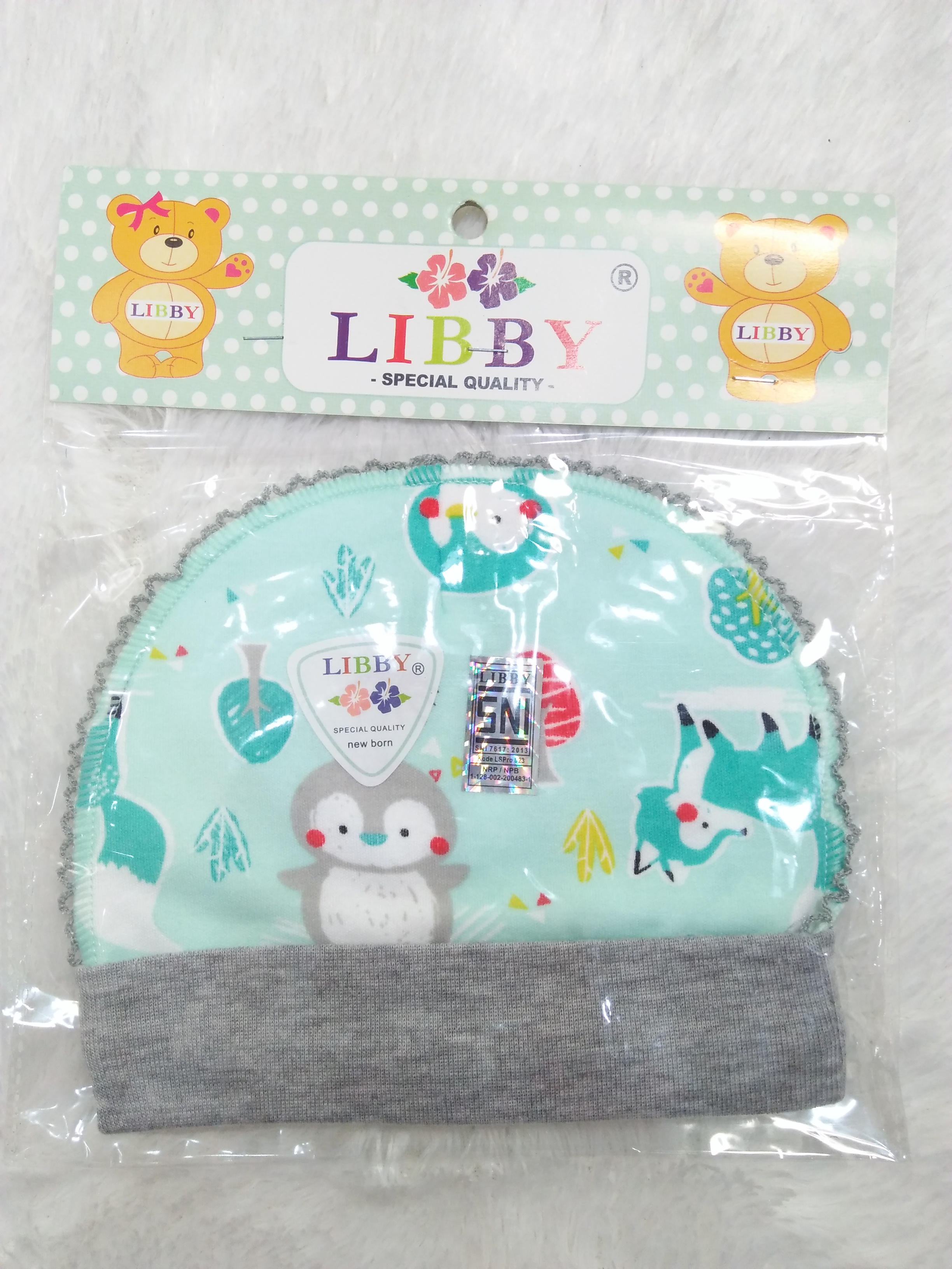 Topi Bulat LIBBY motif (KKZ)