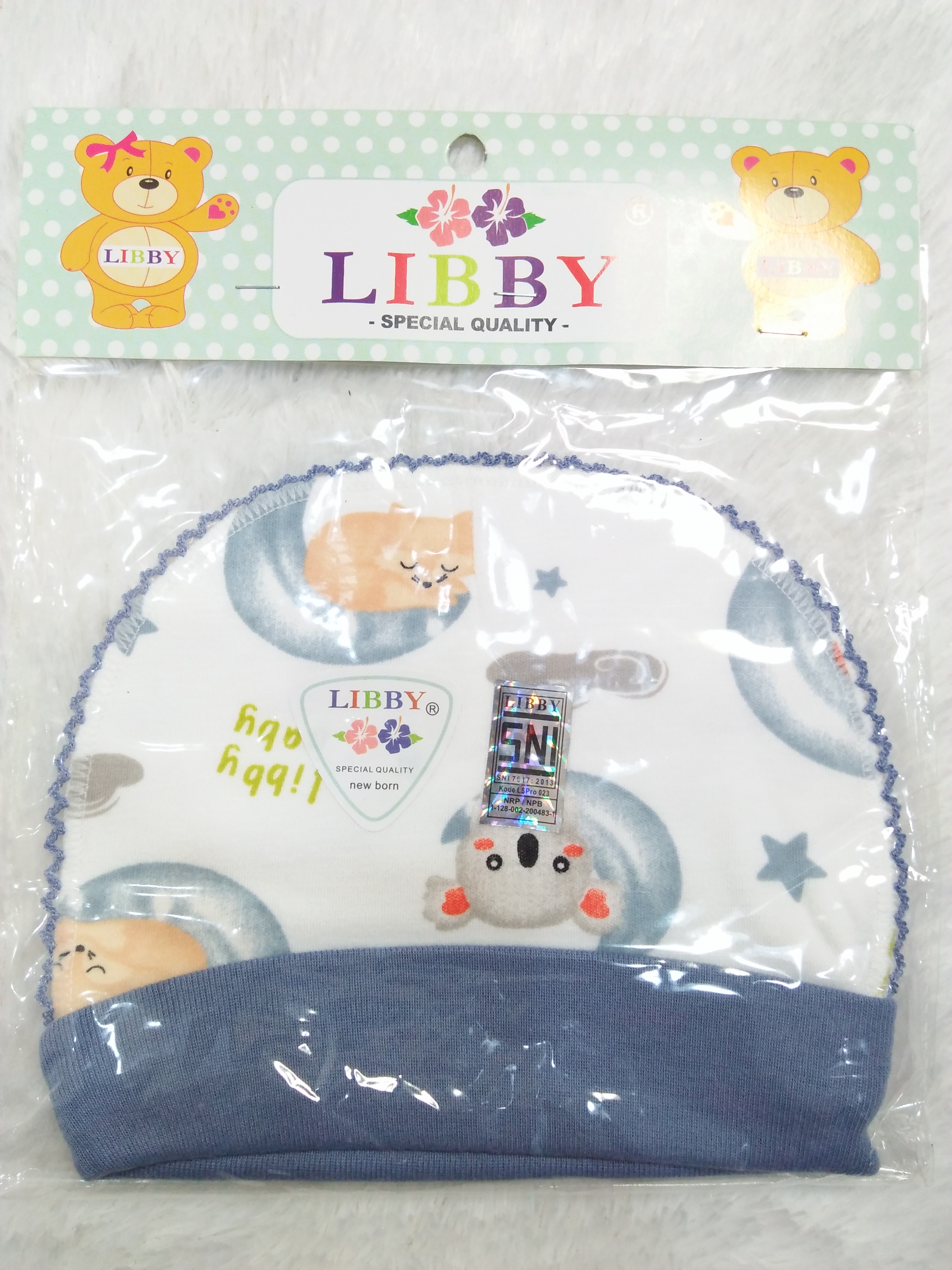 Topi Bulat LIBBY motif (KKZ)