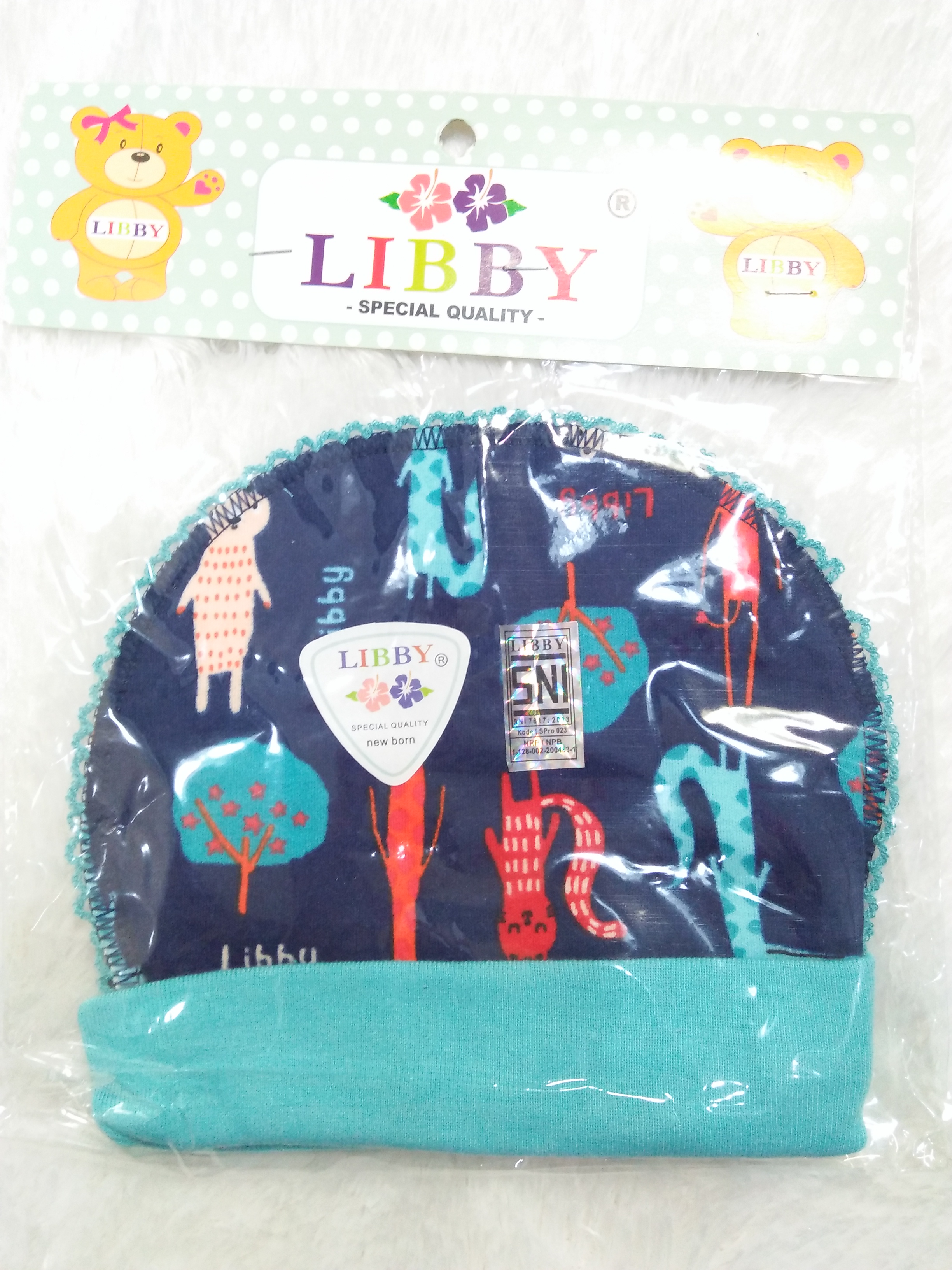 Topi Bulat LIBBY motif (KKZ)