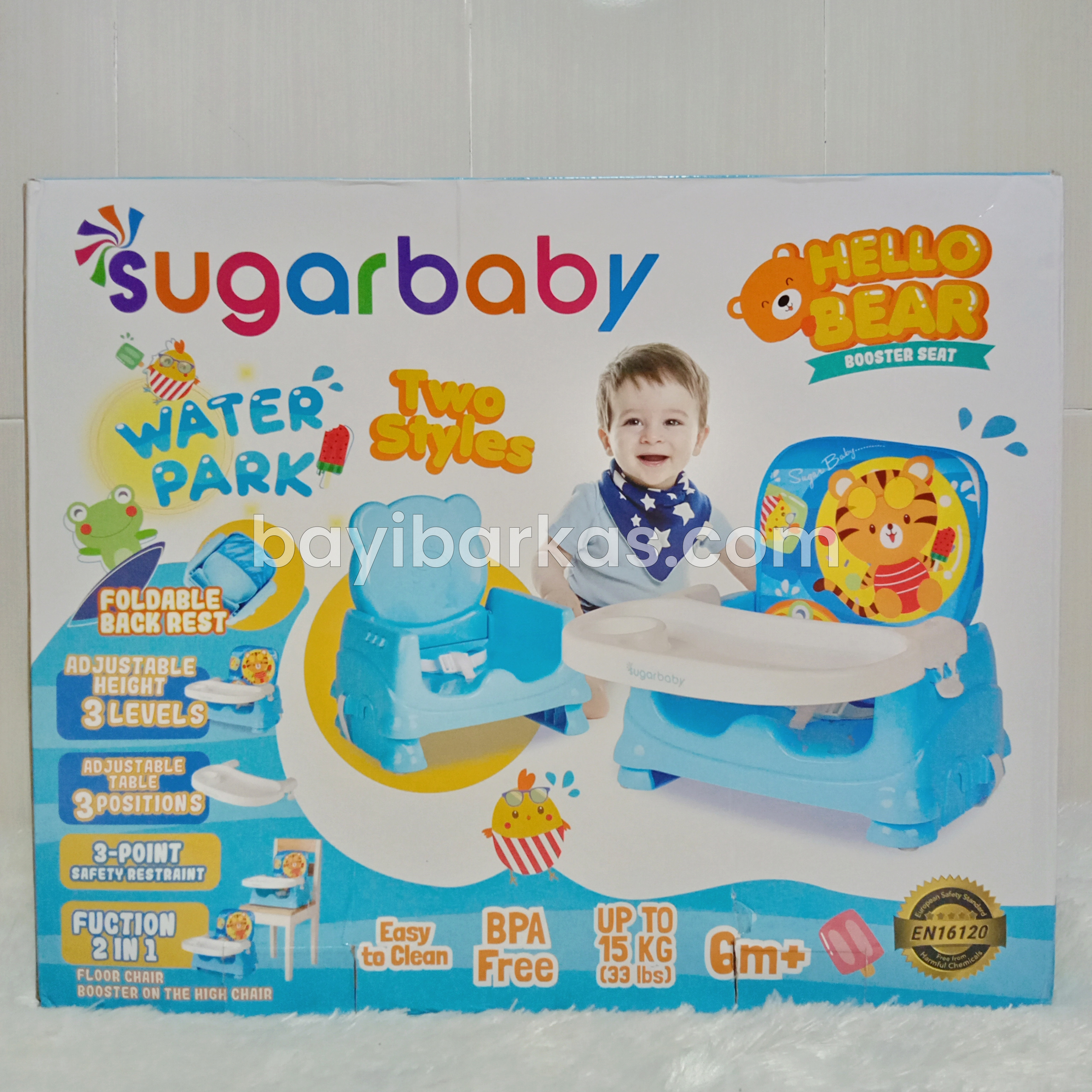 Booster Seat / kursi makan 2in1 SUGAR BABY 'water park' *NEW (KPF)